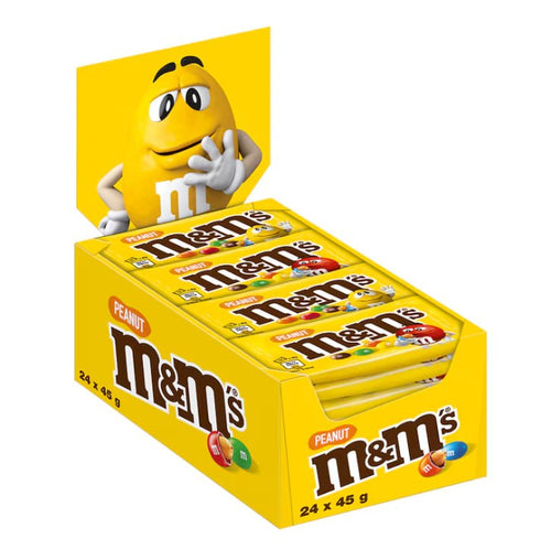 M&M's Peanut Cacahuète - Présentoir de 24 Sachets 45g