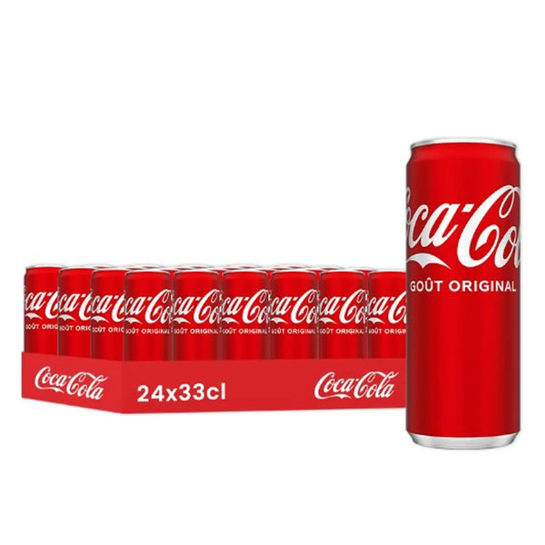 Coca-Cola Goût Original - Pack de 24 Cannettes 33 cl
